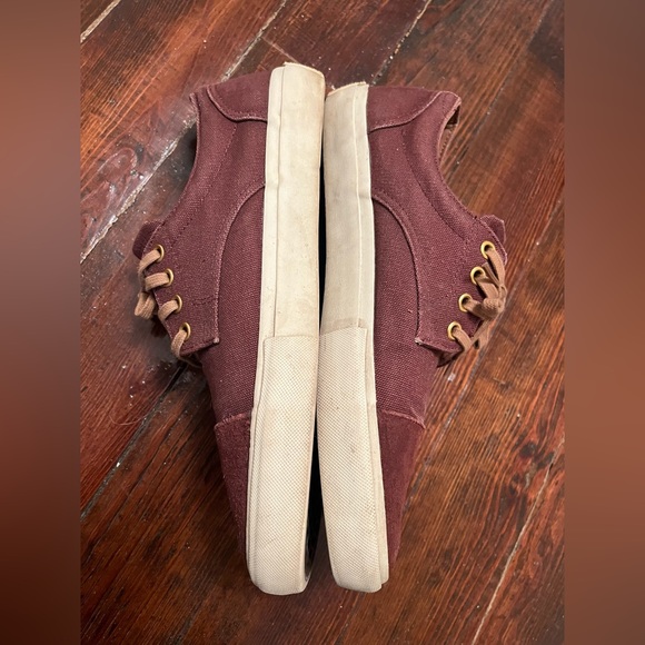 Vans Off The Wall Destroy Luxury Burgundy Skateboarding Shoes Size 10 - Picture 2 of 9